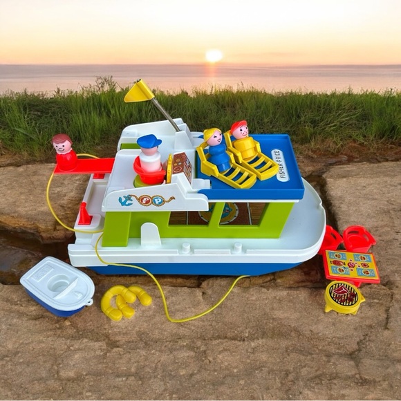 Fishing Boat Fisher Price Vintage Boat Vintage Fisher Price 985